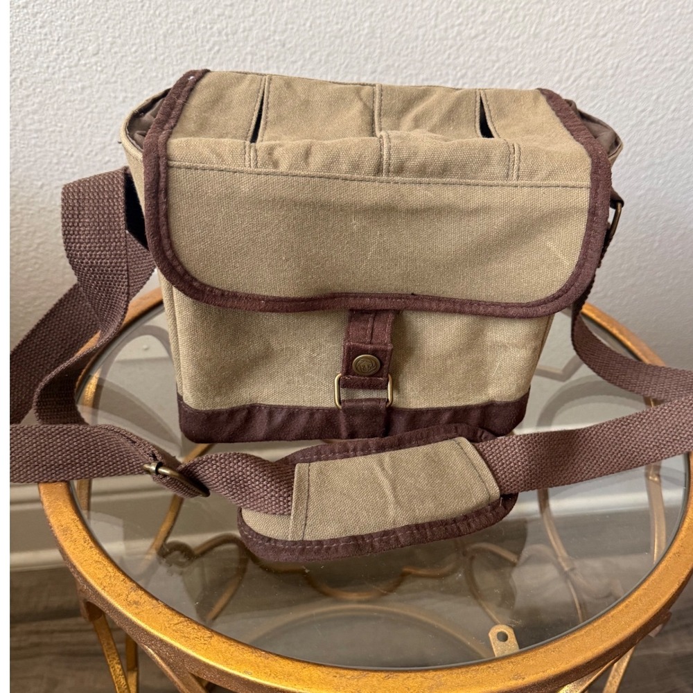 Legacy Picnic Time Khaki Canvas 3 Bottle Insulated Beverage Cooler Tote Bag